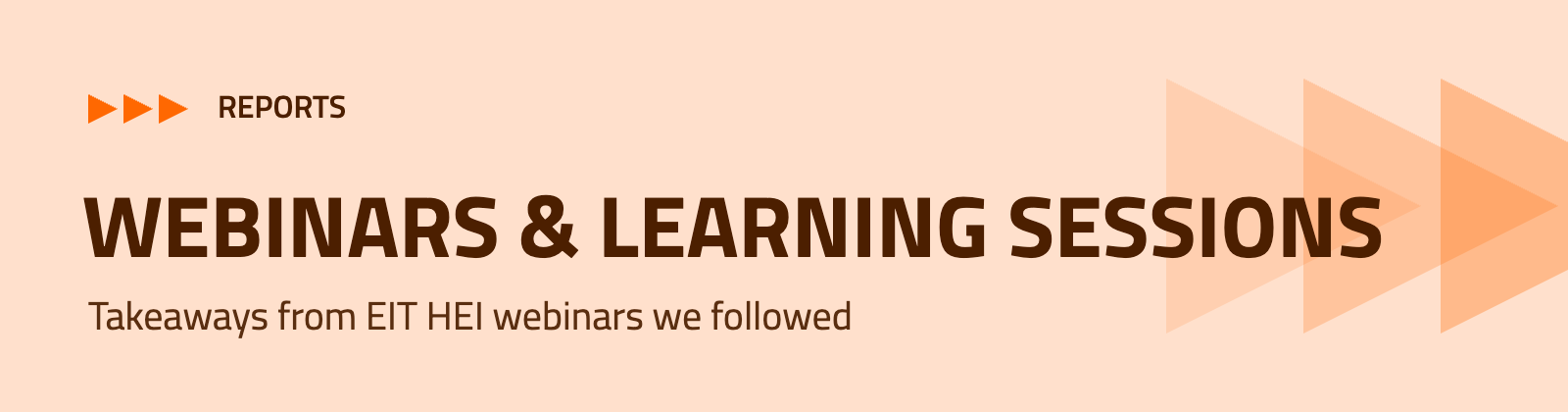Webinars & Learning Sessions: takeaways from EIT HEI webinars we followed